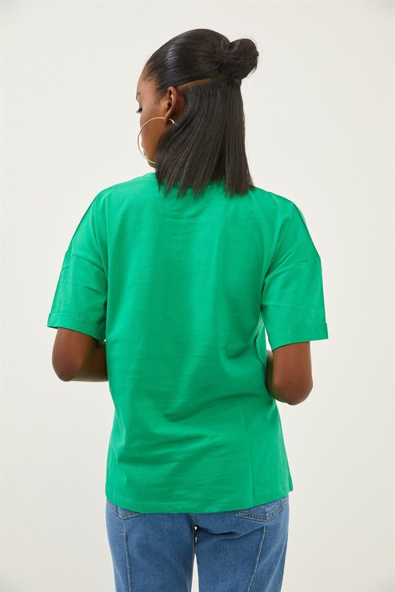 Yeşil Kısa Kollu T-ShirtST070S71281001