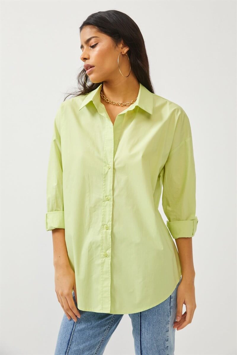 Yeşil Oversize Gömlek